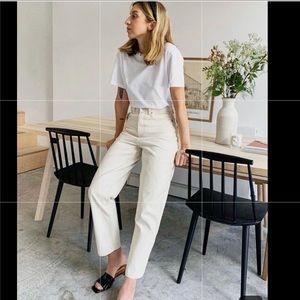 NWOT White high waisted Vintage Topshop Mom Jeans